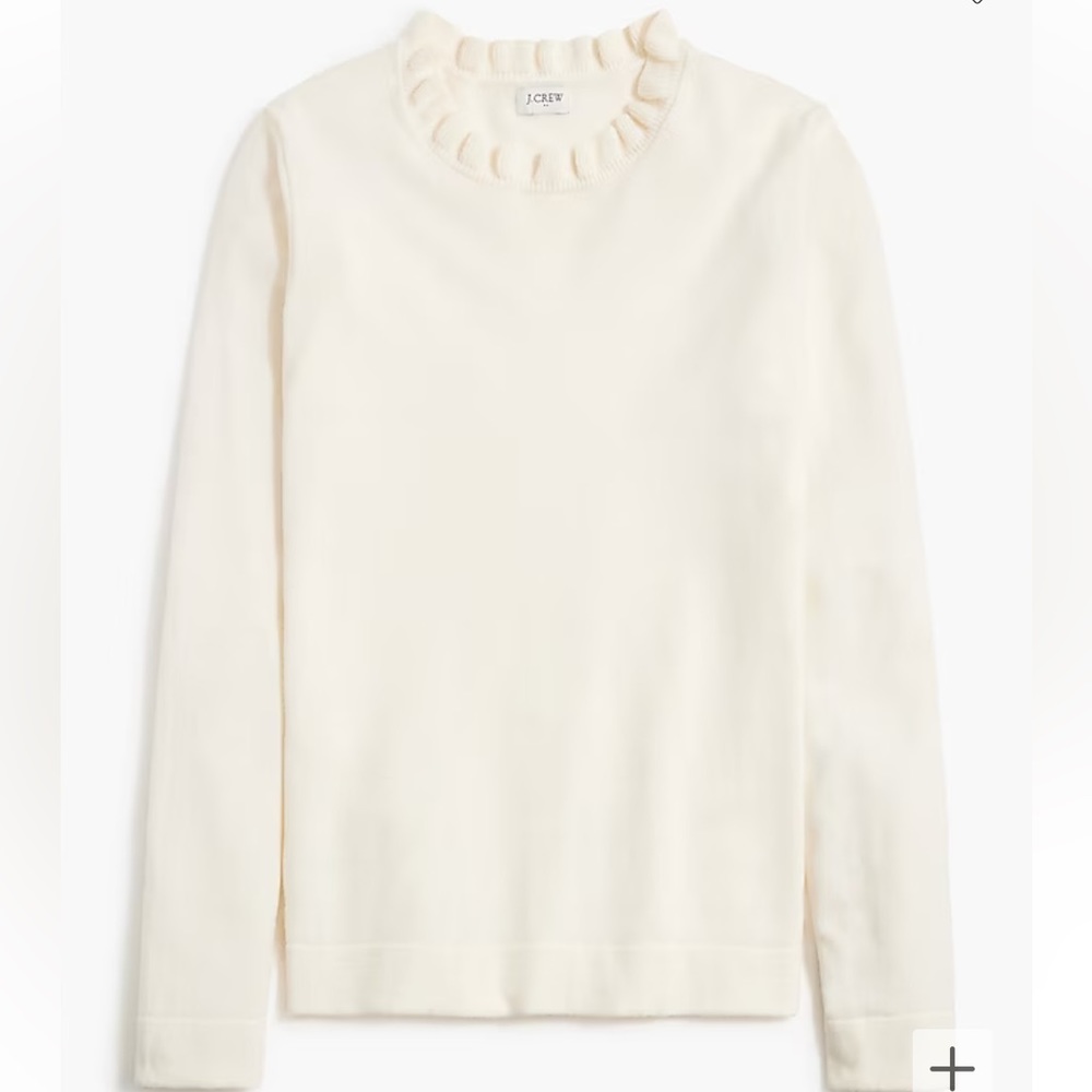 J.Crew ruffle neck sweater